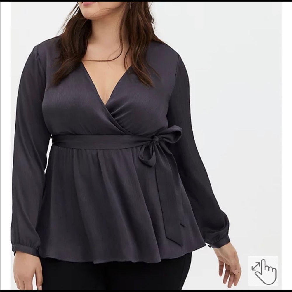 Babydoll wrap blouse